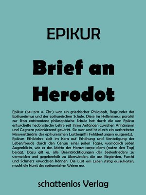 cover image of Brief an Herodot